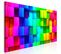 Tableau Cubes Colorés Étroits 225 X 90 Cm Multicolore