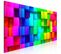 Tableau Cubes Colorés Étroits 225 X 90 Cm Multicolore