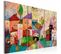 Tableau Petite Ville Pittoresque 120 X 80 Cm Multicolore