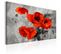 Tableau Coquelicots En Acier 90 X 60 Cm Rouge