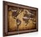 Tableau La Carte Dans Un Cadre 120 X 80 Cm Marron