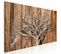 Tableau Arbre Chronique Étroit 120 X 40 Cm Marron