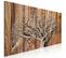 Tableau Arbre Chronique Étroit 200 X 80 Cm Marron