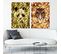 Tableau Bois Accroupi Jaguar 70 X 100 Cm Orange