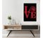 Tableau Bois Game Of Throne Love 70 X 100 Cm Rouge
