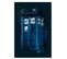 Tableau Bois Doctor Who Tardis 40 X 60 Cm Bleu