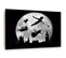 Tableau Bois Peter Pan Silhouettes Sur Fond De Lune 60 X 40 Cm Noir