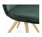 Chaise Scandinave Rembourrée Velours Vert Pieds Bois Clair