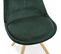 Chaise Scandinave Rembourrée Velours Vert Pieds Bois Clair