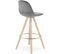 Tabouret Bar Bois Gris 41x41x87cm