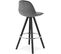 Tabouret Bar Bois Gris 41x41x87cm