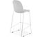 Tabouret Bar Métal Gris 54x52x112cm