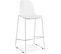 Tabouret De Bar Struture Chromé Assise Blanc H75cm