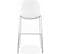 Tabouret De Bar Struture Chromé Assise Blanc H75cm