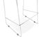 Tabouret De Bar Struture Chromé Assise Blanc H75cm