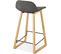 Tabouret Bar Bois Noir 47x46x86,5cm