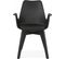 Fauteuil Scandinave Rembourré Assise Et Pieds Noir