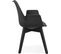 Fauteuil Scandinave Rembourré Assise Et Pieds Noir