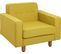 Fauteuil Tissu Jaune 96x84x80cm