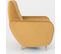 Fauteuil Tissu Jaune 72x55x92cm