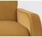 Fauteuil Tissu Jaune 72x55x92cm