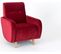 Fauteuil Tissu Rouge 72x55x92cm