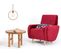 Fauteuil Tissu Rouge 72x55x92cm