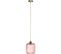 Lampe Suspendue Verre Rose 20x20x27cm