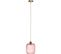 Lampe Suspendue Verre Rose 20x20x27cm