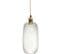 Lampe Suspendue Verre Transparent 15x15x34cm