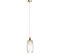 Lampe Suspendue Verre Transparent 15x15x34cm