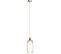 Lampe Suspendue Verre Transparent 15x15x34cm