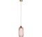 Lampe Suspendue Verre Rose 15x15x34cm