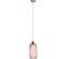 Lampe Suspendue Verre Rose 15x15x34cm