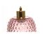 Lampe Suspendue Verre Rose 15x15x34cm