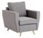 Fauteuil Tissu Gris Acier 79x90x86cm