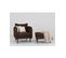 Fauteuil Tissu Marron 80x89x90cm