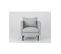 Fauteuil Tissu Gris Platine 80x89x90cm