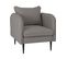 Fauteuil Tissu Gris Acier 80x89x90cm