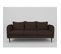 Canapé Tissu 3 Places Marron H45cm