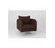 Fauteuil Rembourré Mousse Haute Résilience Tissu Marron