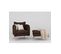 Fauteuil Rembourré Mousse Haute Résilience Tissu Marron