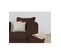 Fauteuil Rembourré Mousse Haute Résilience Tissu Marron