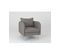 Fauteuil Rembourré Mousse Haute Résilience Tissu Gris Foncé