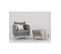 Fauteuil Rembourré Mousse Haute Résilience Tissu Gris Foncé