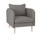 Fauteuil Rembourré Mousse Haute Résilience Tissu Gris Foncé