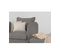 Fauteuil Rembourré Mousse Haute Résilience Tissu Gris Foncé