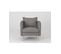 Fauteuil Rembourré Mousse Haute Résilience Tissu Gris Foncé