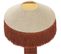 Lampe Métal Lin Tissu Noir Ocre Naturel 30x30x62