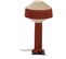 Lampe Métal Lin Tissu Noir Ocre Naturel 30x30x62